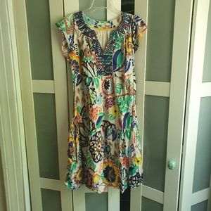 Boden Cotton Multicolor Dress
